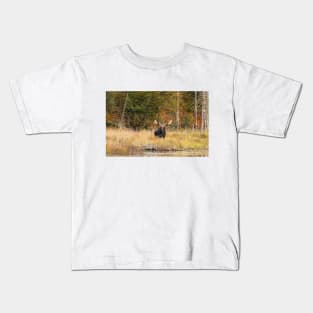 Bull Moose, Algonquin Park Kids T-Shirt